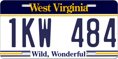 WV license plate 1KW484