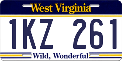 WV license plate 1KZ261