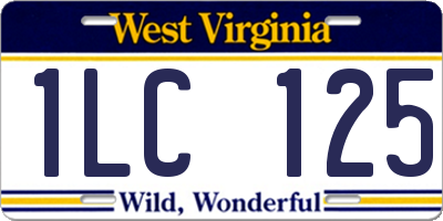 WV license plate 1LC125