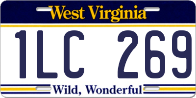 WV license plate 1LC269