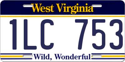 WV license plate 1LC753