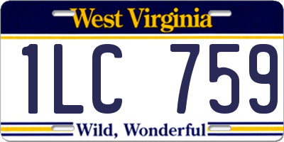 WV license plate 1LC759