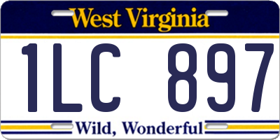 WV license plate 1LC897