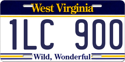 WV license plate 1LC900