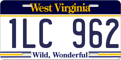 WV license plate 1LC962