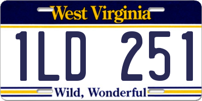 WV license plate 1LD251