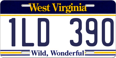 WV license plate 1LD390