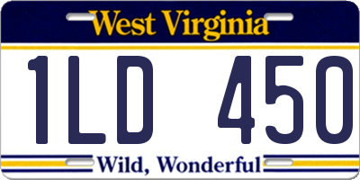 WV license plate 1LD450
