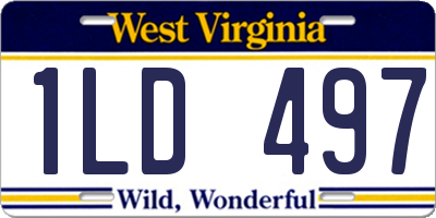 WV license plate 1LD497