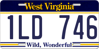 WV license plate 1LD746