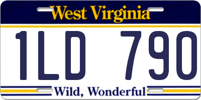 WV license plate 1LD790