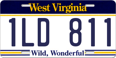 WV license plate 1LD811