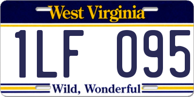 WV license plate 1LF095