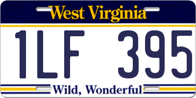 WV license plate 1LF395