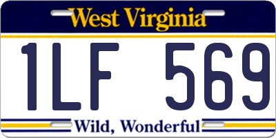 WV license plate 1LF569