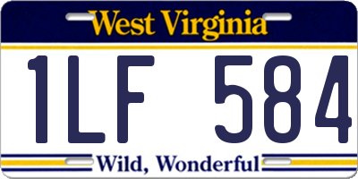 WV license plate 1LF584