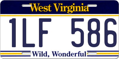 WV license plate 1LF586