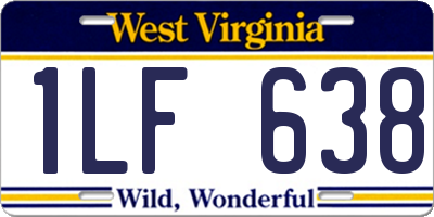 WV license plate 1LF638