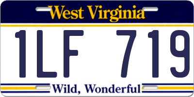 WV license plate 1LF719