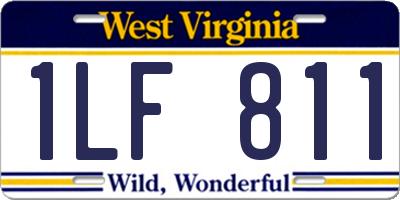 WV license plate 1LF811