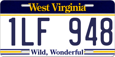 WV license plate 1LF948