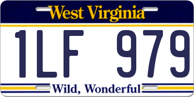 WV license plate 1LF979
