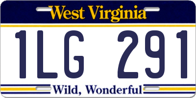 WV license plate 1LG291