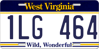 WV license plate 1LG464