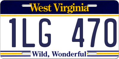 WV license plate 1LG470