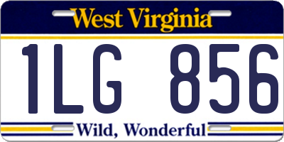 WV license plate 1LG856