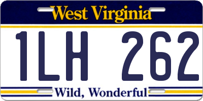 WV license plate 1LH262