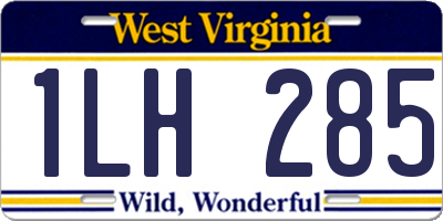 WV license plate 1LH285