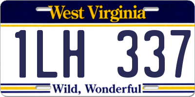WV license plate 1LH337