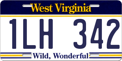 WV license plate 1LH342