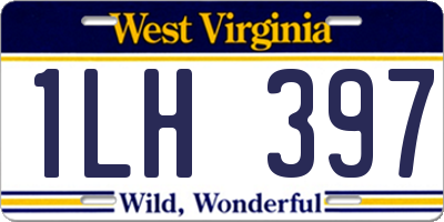 WV license plate 1LH397