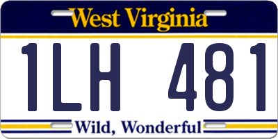 WV license plate 1LH481