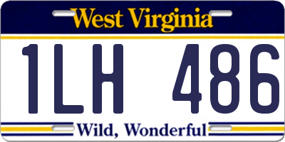 WV license plate 1LH486