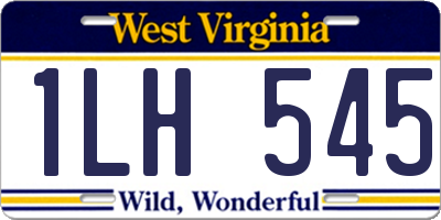 WV license plate 1LH545
