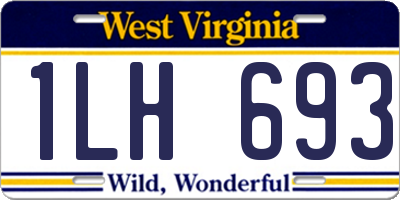 WV license plate 1LH693
