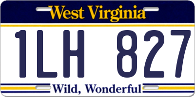 WV license plate 1LH827
