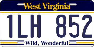 WV license plate 1LH852