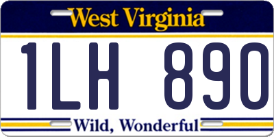 WV license plate 1LH890