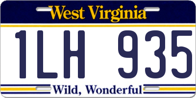 WV license plate 1LH935