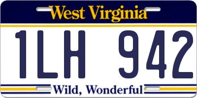 WV license plate 1LH942