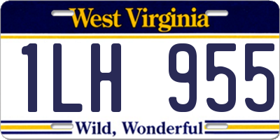 WV license plate 1LH955