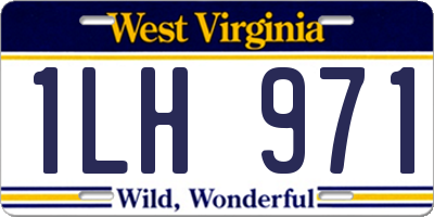 WV license plate 1LH971