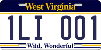 WV license plate 1LI001