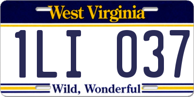 WV license plate 1LI037