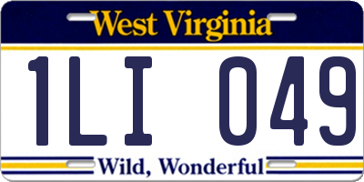 WV license plate 1LI049