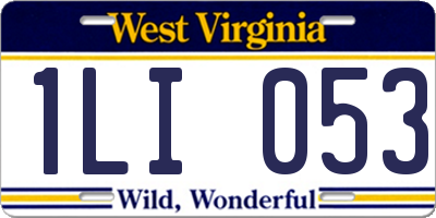 WV license plate 1LI053